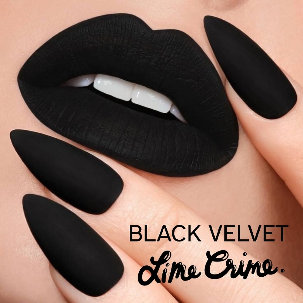 Lime Crime - Matte Velvetine Lipstick - Black Velvet - Discontinued